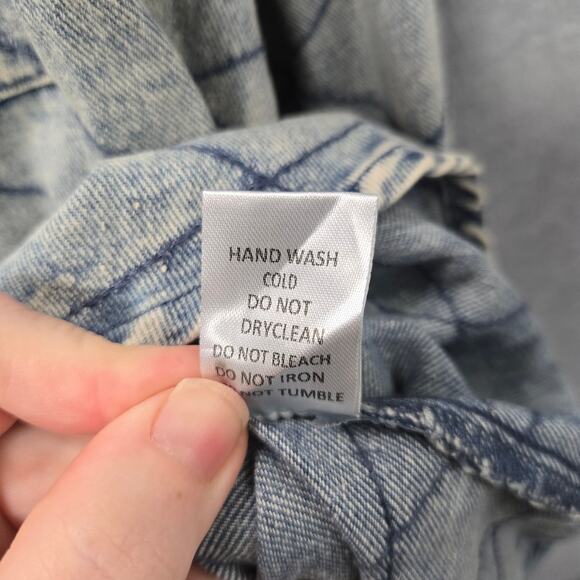 NEW Davi & Dani Bella Quilted Denim Jacket Size Medium - Picture 4 of 5